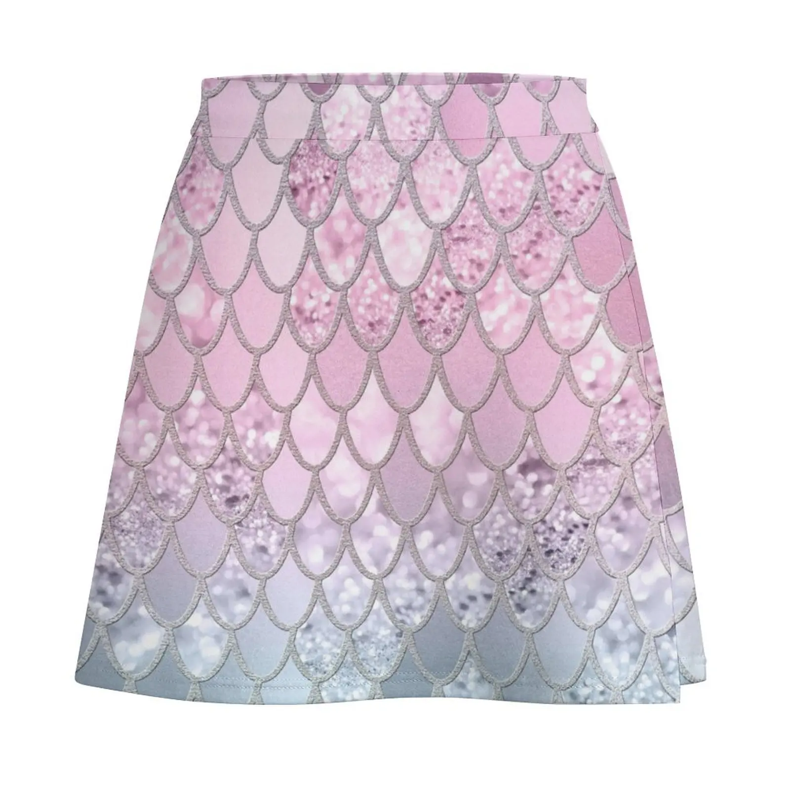 Mermaid Glitter Scales #2 (Faux Glitter) #shiny #decor #art Mini Skirt korean clothes ladies luxury clothes women Mini Skirt