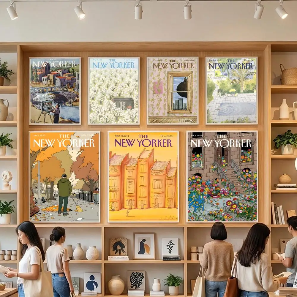Póster de los clásicos de The New Yorker =HD= Decoración de pared impermeable autoadhesiva de alta resistencia sin necesidad de herramientas