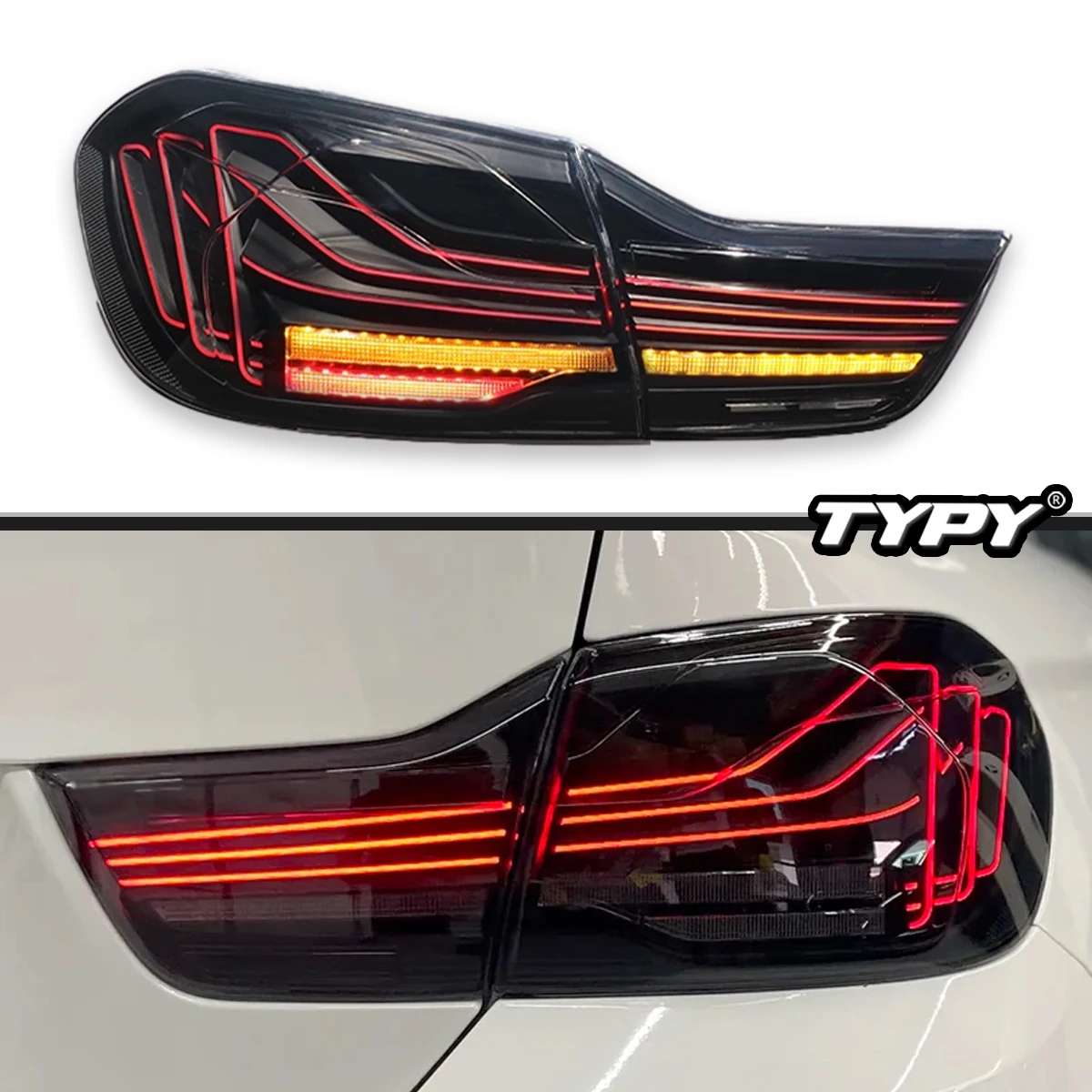 

TYPY Car For BMW 4 Serie F32 LED Taillight 2013-2019 Rear Lamps Upgraded To CSL Style Taillights Plug And Play Car Accessories
