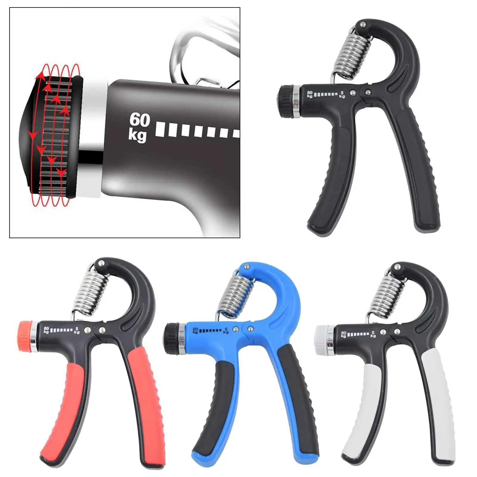 Professional Hand Gripper Adjustable Finger Grip Forearm Exerciser Hand Gripper Strengthener for Workout Home Fitness Equipment