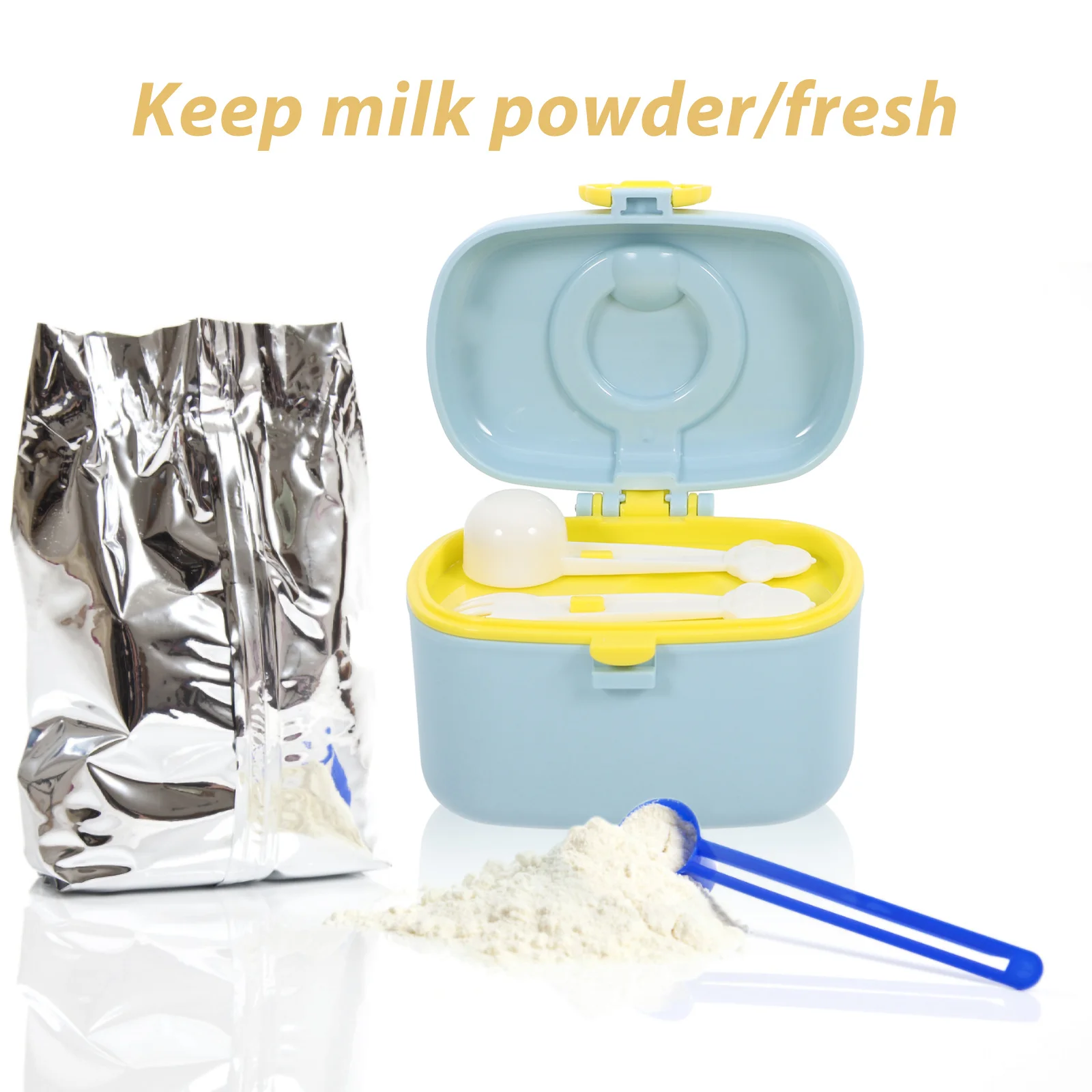 

Портативный контейнер для сухого молока, дозатор формулы для малышей, большая емкость, ложка для хранения еды, дорожная коробка, дозатор формулы