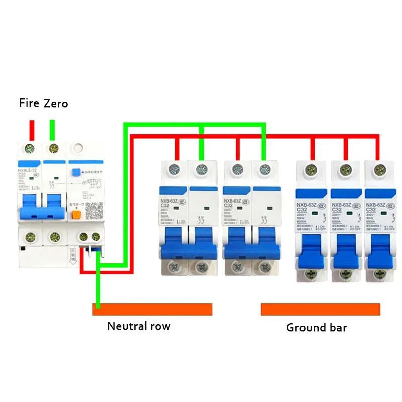 Circuit breaker  NXB-63 1P 2P 3P 4P 1A 2A 3A 6A 10A 16A 20A 25A 32A 40A 63A 230V 220V 50HZ Miniature MCB NEW DZ47