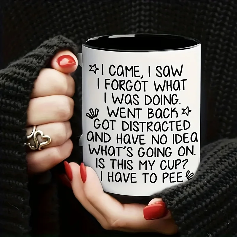 Ceramic Coffee Cups with Interesting Satirical Quotes Heat-resistant Interesting Cup Kitchen Beverage Mug Drinking Utensils Gift