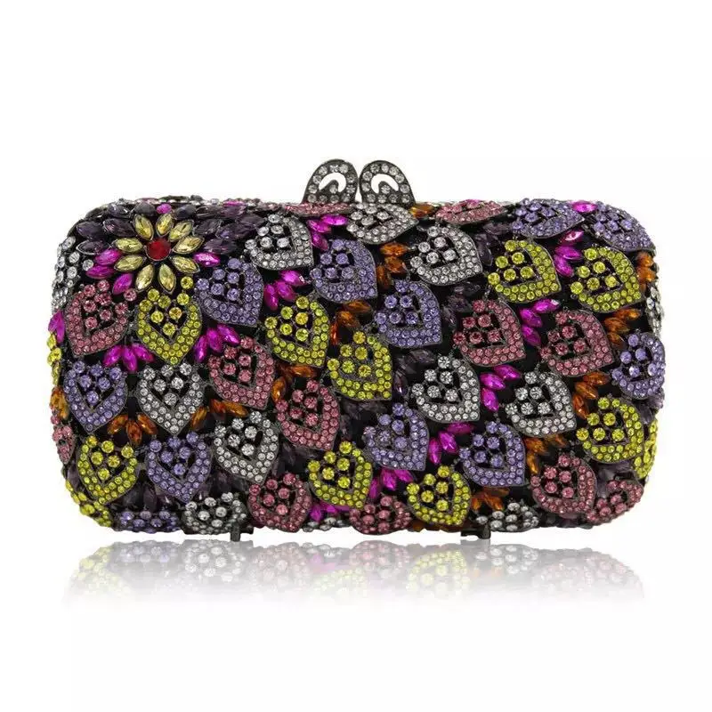 

Hollow Metal Diamond Dinner Bag Ladies Banquet Dress Full Diamond Clutch Stone Clutch Diamond Party Bag Bolsos De Diseñador Lujo