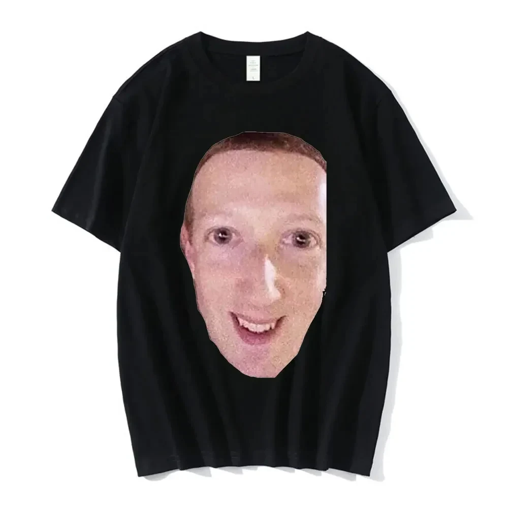 Streetwear Cursed Zucc Women Men T Shirt Cursed Meme Facebook Meme Mark Zuckerberg Short Sleeve TShirts Female Top Oversized Tee