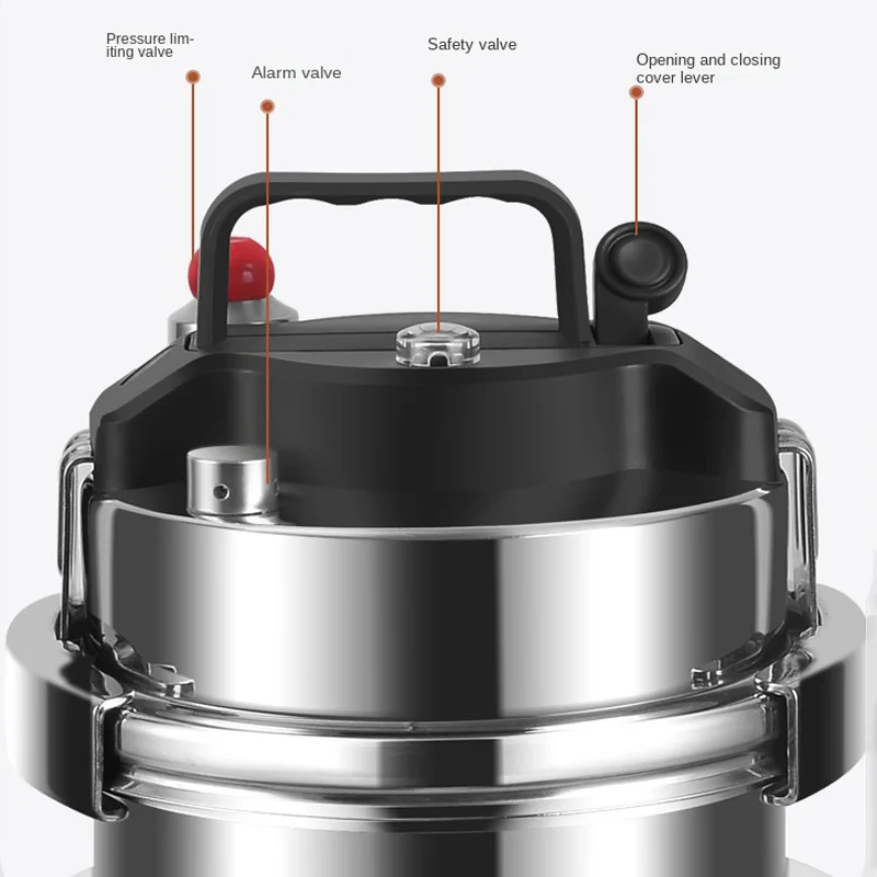 Stainless Steel Portable Mini Pressure Cooker for Dorm Outdoor Camping Gas Electric Stove Compatible Anti-Explosion Design