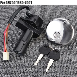 Ignition Switch Gas Fuel Cap Seat Lock Key For Suzuki GN250 1985 - 2001 / GN 250