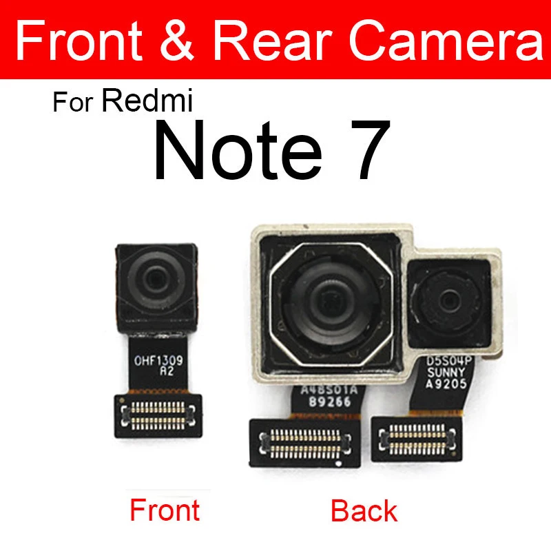 Rear Front Camera For Xiaomi Redmi 6 7 6A 6 Pro For Redmi Note 6 7 Pro Back Camera Facing Small Camera Model Phone Repair Parts