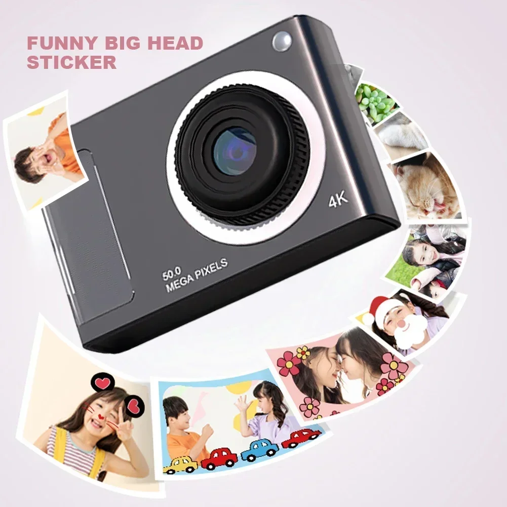 Kids Digital Camera CCD Camera HD 1080P 48MP Dual Lens Anti Shake Compact Small Camera Support 32GB Card Birthday Gifts for Kids