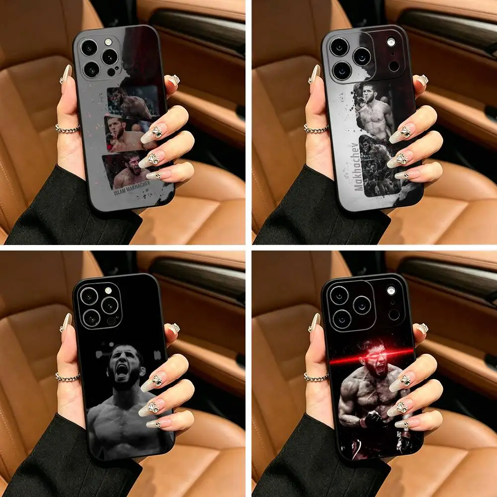 

GOAT Lightweight-Lslam Makhachev Phone Case For iPhone 17,16,15,14,13,12,11 Pro Max,16Plus,XS Soft Black Cover