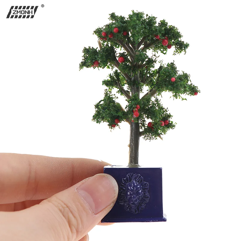 

[H]1:12 Dollhouse Miniature Potted Fruit Trees Simulation Potted Plants Doll Decor