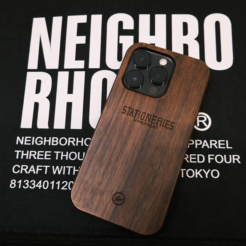 Fragment Walnut Wooden Phone Case for IPhone 16 15 14 13 12 Pro Max Solid Wood Protective Case All Inclusive High-end Anti Fall