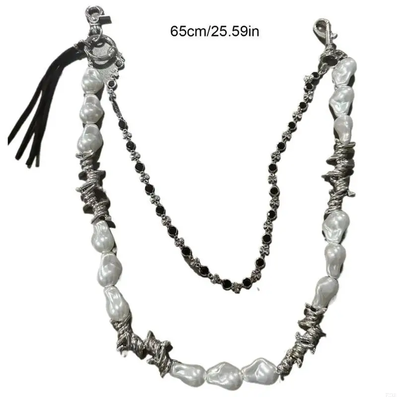 72XE Stylish Alloy Waist Chain Unique Waistband Waist Accessory Suitable for Men Seeking a Distinctive Fashion Statement