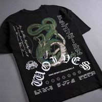 Dragon! DARCSPORT Wolf Head High Quality T-shirt Summer City Fitness Sport Loose Casual Crewneck Men's T-shirt 100% cotton