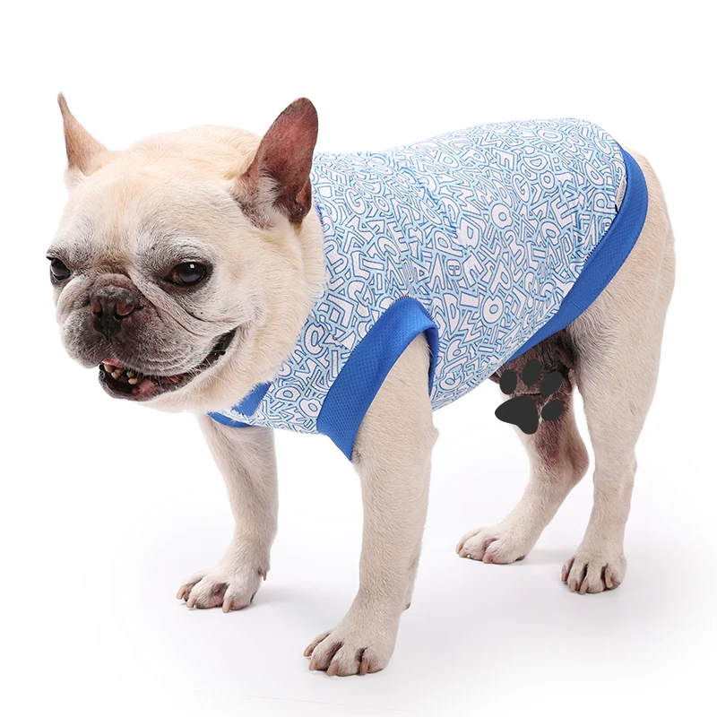 

Dog Cooling Vest Shirts Summer Breathable Puppy Dog Cool Casual T-Shirt Vest for Outdoor Walking Training Hiking Pet Clothing