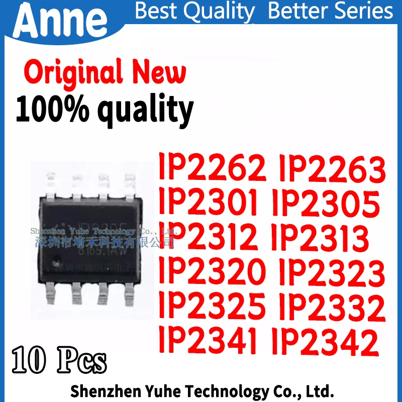 (10piece) 100% New IP2262 IP2263 IP2301 IP2305 IP2312 IP2313 IP2320 IP2323 IP2325 IP2332 IP2341 IP2342 sop-8 Chipset