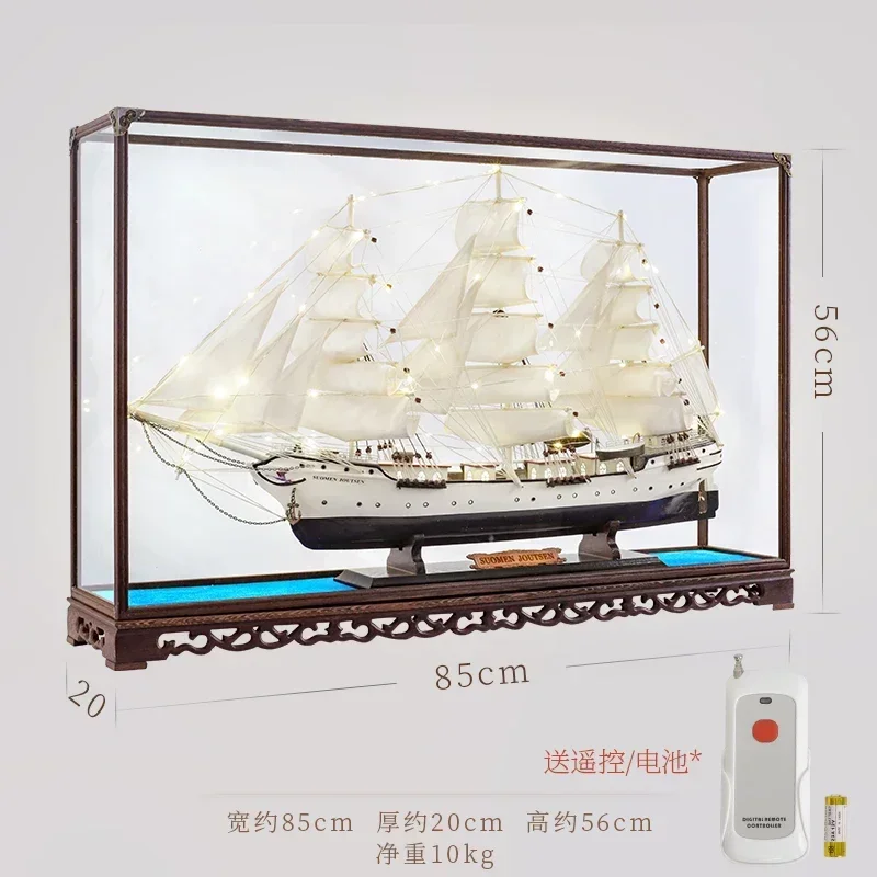 GZ-1  White Swan Sailing Boat Assembly Model Smooth Sailing Boat Model Decoration Hallway Wine Cabinet Decorations