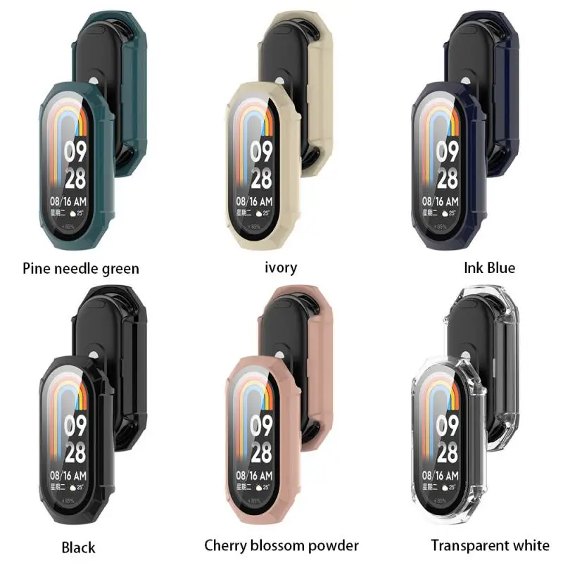Tempered Film Integrated Case Pc Tempered Film Shell Membrane Integration Protective Shell For Miui Band8 Case Film