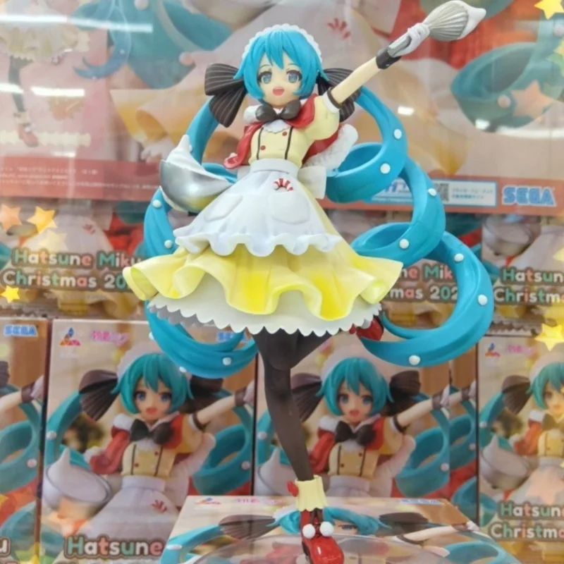 Oryginalna figurka akcji Sega Luminasta Hatsune Miku Christmas 2025, model anime, statuetka kolekcjonerska, ozdoba dekoracyjna, prezent świąteczny.