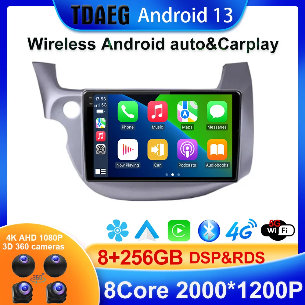 

For Honda Jazz 2 GG 2008 - 2014 Fit 2 GE 2007 - 2014 Car Radio Multimedia Video Player Navigation stereo GPS Android 13 No 2din
