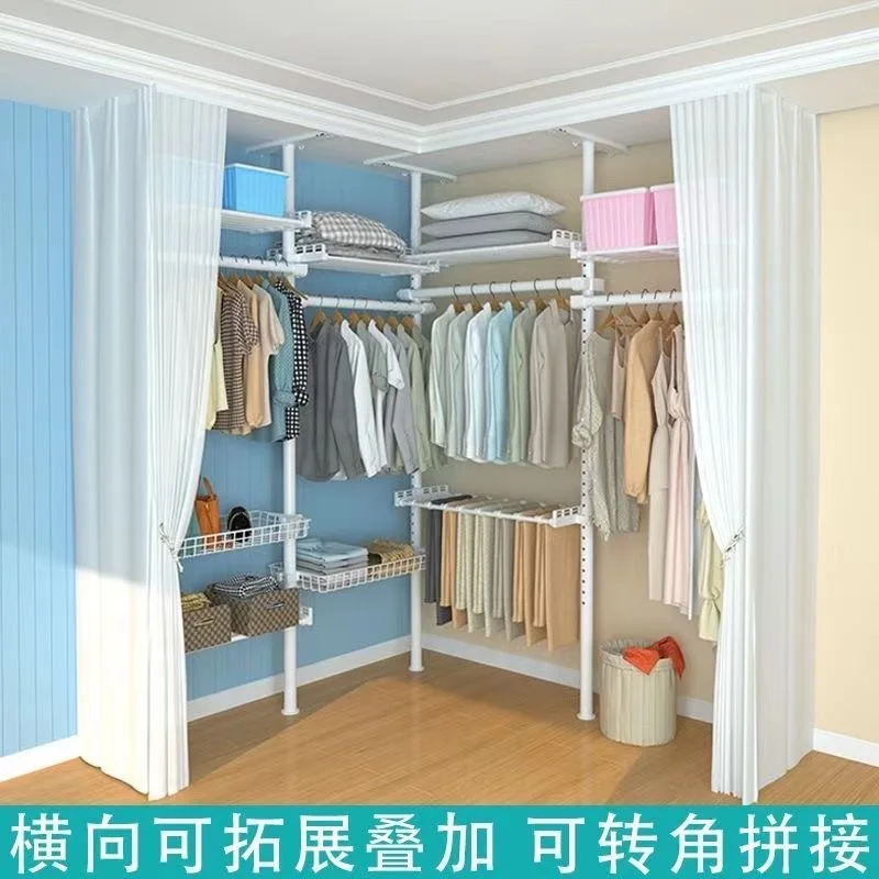 Ee# s Hanger Rack Standing Metal Frame Garment Organizer Storage System for Bedroom Living Room