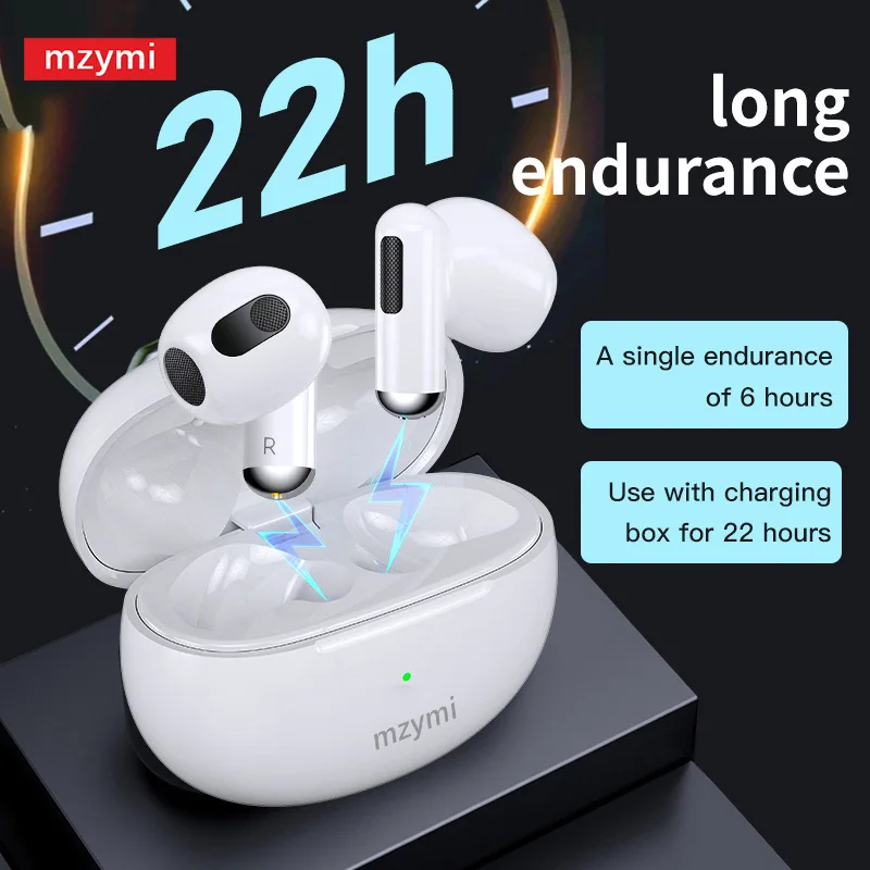 mzymi Pro S Wireless In Ear Headphone TWS Bluetooth Earbuds Sport Touch Control ENC Noise Reduction Earphone With Mic For XIAOMI