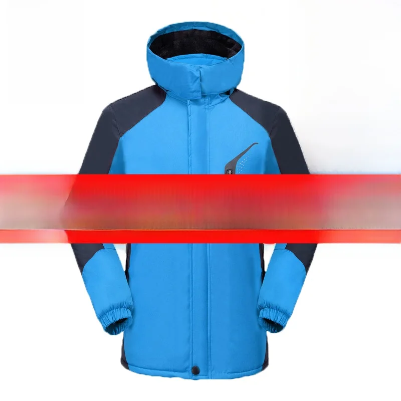 

Утепленная рабочая хлопковая куртка для мужчин: теплая, морозостойкая, на длинной молнии, в деловом повседневном стиле, стандартный крой, из полиэфирного волокна