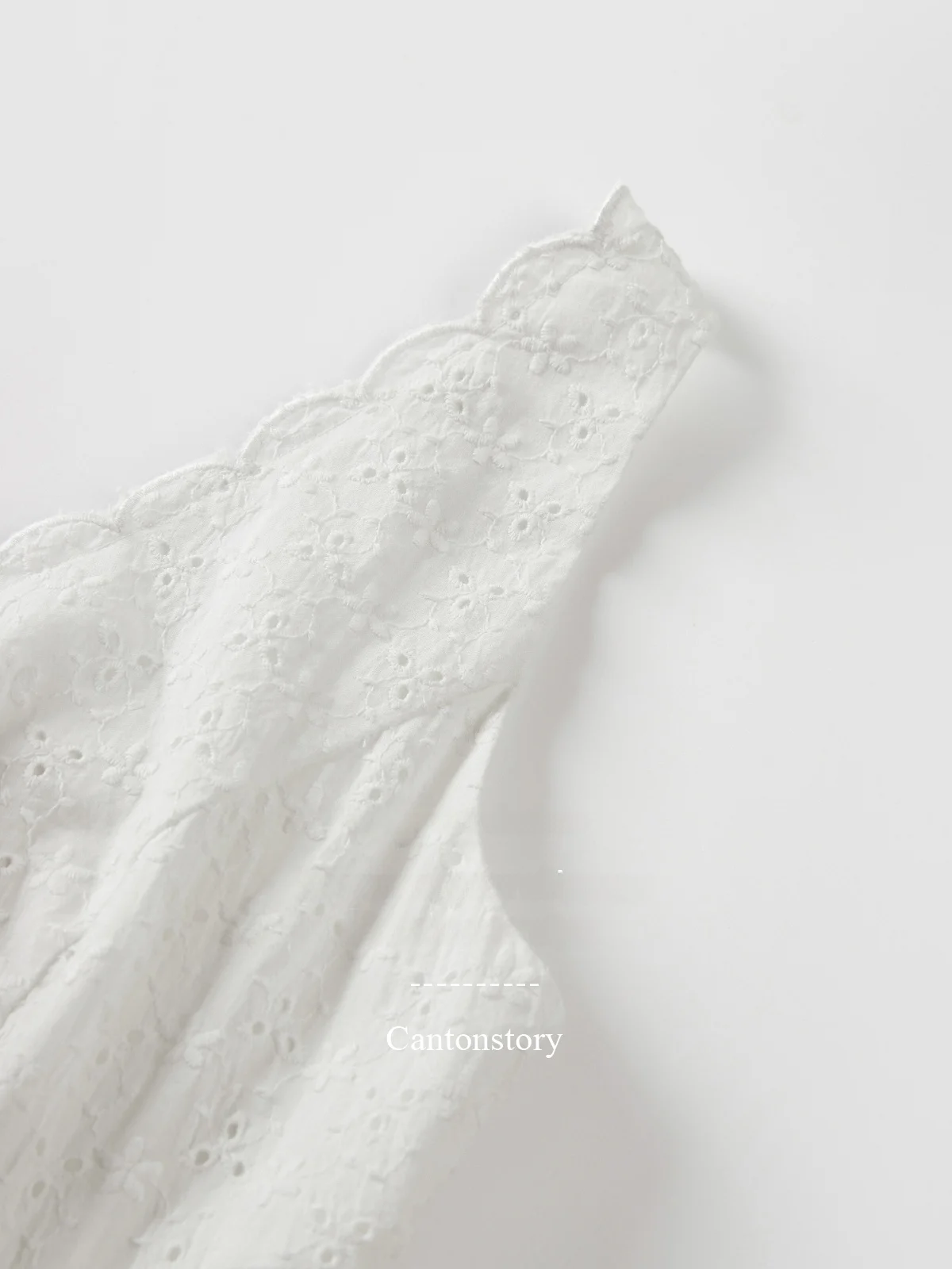 White Lace Embroidery Svel Dr Women's High Waist ort Skirt Sle Commute Korean Version Cotton A-Line Summer Dr