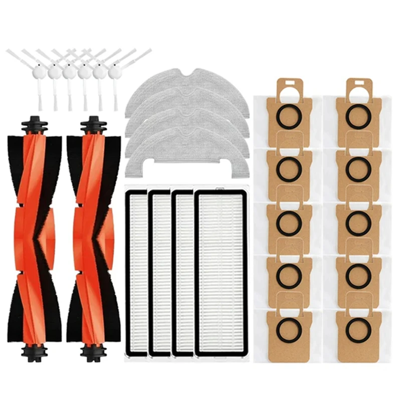 N85R-para Xiaomi Robot aspirador X10 piezas de Robot aspirador Cepillo Lateral principal filtro Hepa paño de mopa bolsa de polvo Accesorios