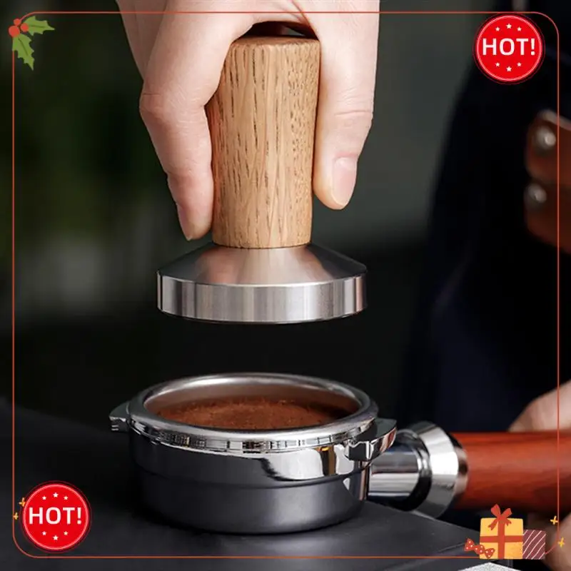 ABLE-แทมเปอร์กาแฟเอสเปรสโซแสตมป์: แทมเปอร์กาแฟด้ามจับไม้จริง, แทมเปอร์เอสเปรสโซประกอบด้วยเบาะซิลิโคนทนทานใช้งานง่าย