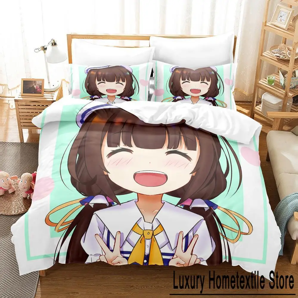 3D Anime The Ryuo's Work is Never Done! Bedding Set Single Twin Full Queen King Size Bed Set Adult Kid Bedroom Duvet cover Sets