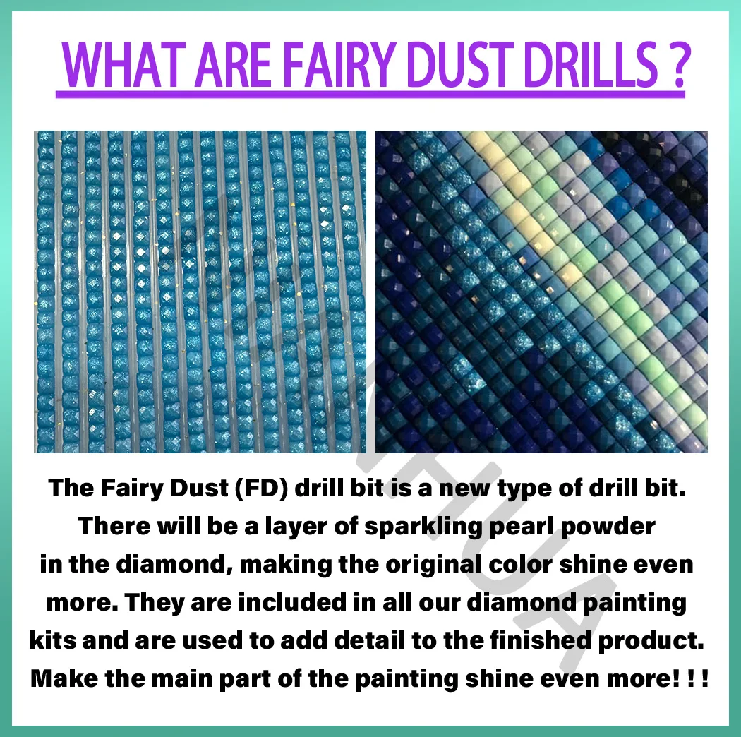 Fairy Dust Plus ab Northern Lights Diamond 5D Diamond Painting Mystery Gift DIY Mosaic Kit Embroidery Creative Hobby Decor