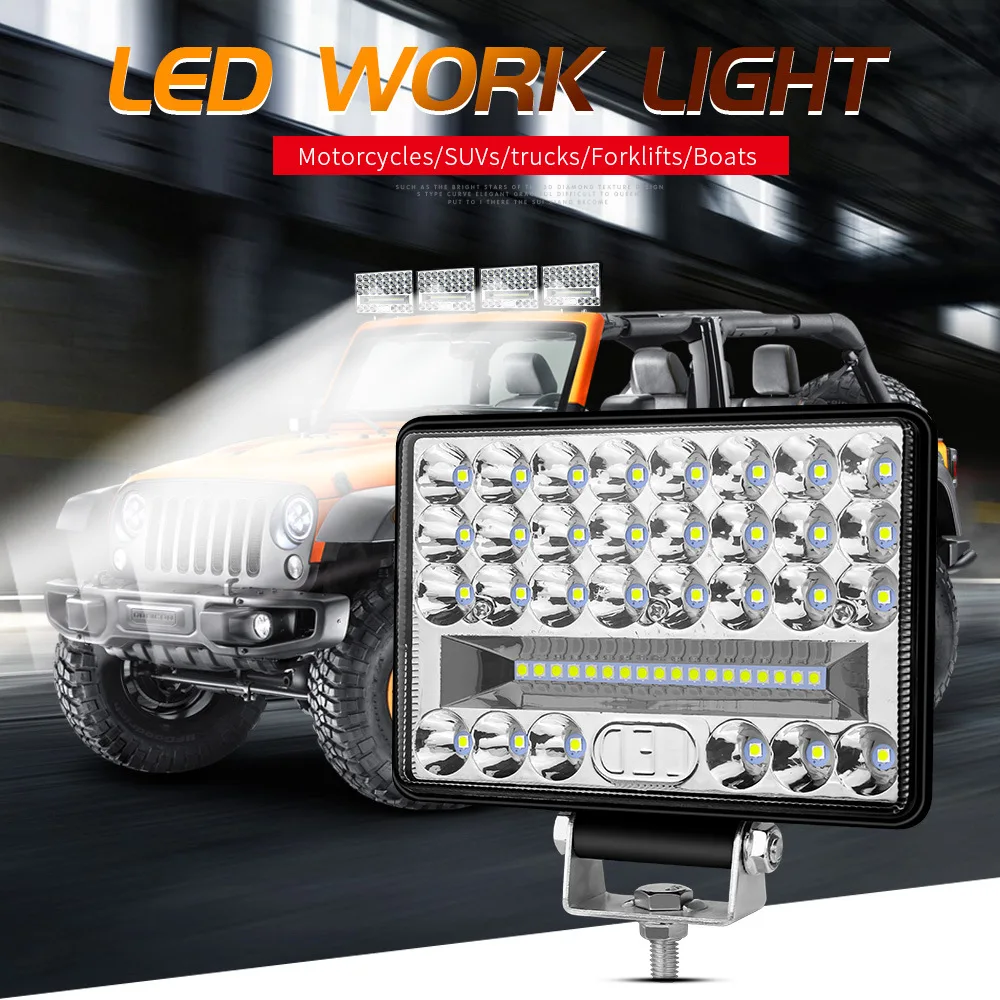 2 Stück 4 Zoll 5 Zoll LED-Lichtleiste Offroad Spot Flood 6 Zoll LED-Arbeitslicht für LKW, Auto, Boot, Traktor, 4 x 4 ATV-Scheinwerfer, 12 V, 24 V – Detail 1