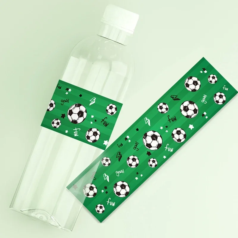 10 stücke fußball aufkleber fußball thema flasche etiketten aufkleber für jungen geburtstag babyshower party dekor liefert sport dekor – Detail 2