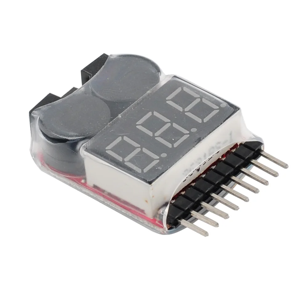 

10PCS 1-8S Battery Voltage Tester & Alarm - Dual Function for Lipo/Li-ion/Fe Batteries in RC Toys/Drones/Vehicles