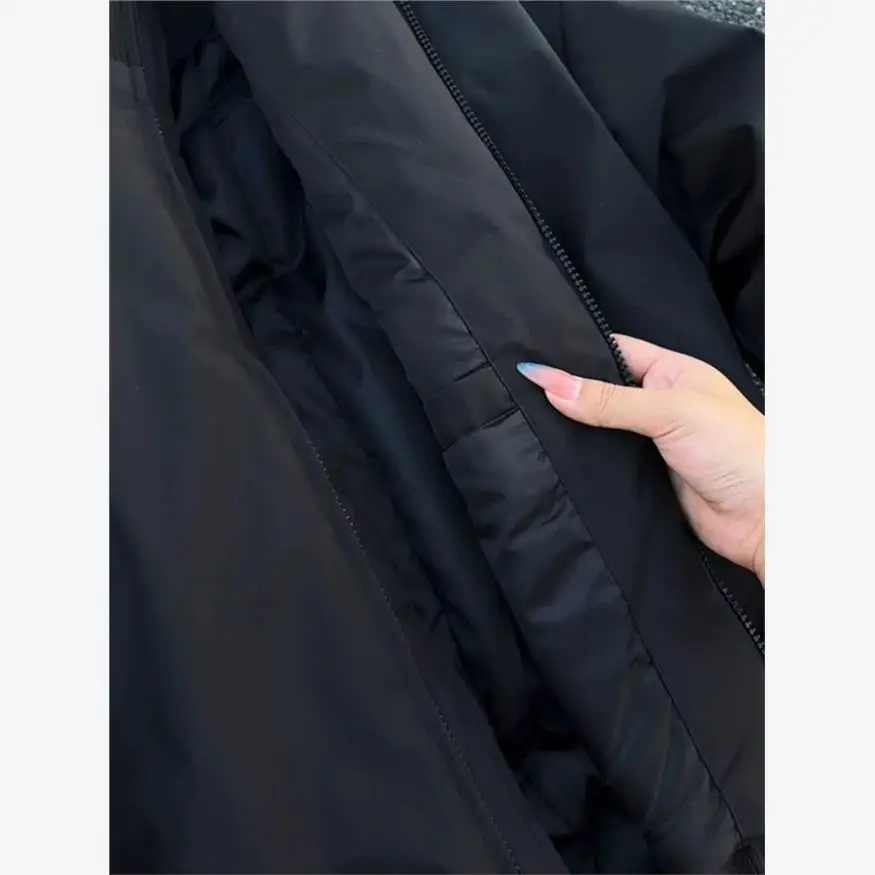 Bla Thiened Cotone imbottito Jaet Colletto alla coreana Baseball Sle Flng Clip Cappotto invernale da uomo High-End Feel Loose Fit Nessun marchio