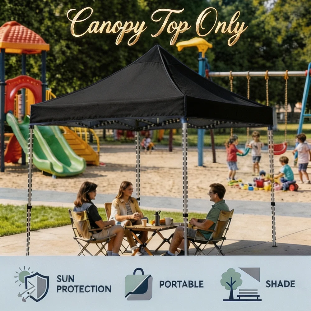 A 40-square-meter black silver-coated top cover for tents, suitable for outdoor market stalls as a sunshade. Durable