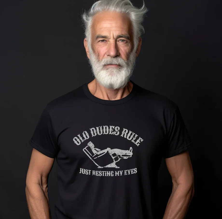 Old Dudes Rule Shirt, Old Guy T Father's Day Gift for Dad, Grandpa, Pap Uncle, Boyfriend, Husband, Funny Present for Him Shirt