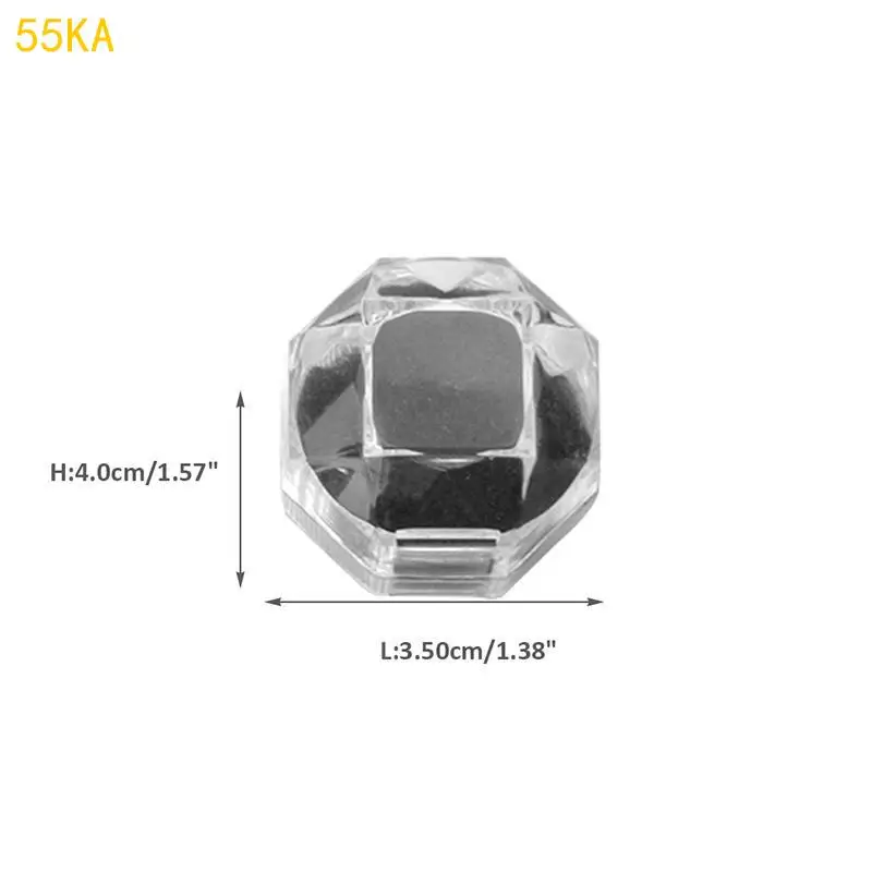 Square Wedding Ring for Case Jewelry Gift Box for Proposal Engagement Wedding Black White Red 3 Color Clear Acrylic Ring 55KA