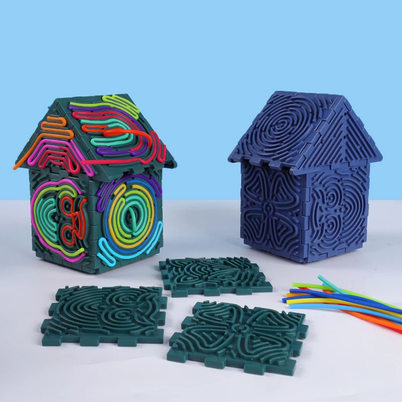 3D Sensorik-Board: Kinderpuzzle-Spielzeug, Bausteine, Haus 3D Sensorik-Dekompressionsbrett Stressabbau-Spielzeug – Detail 9