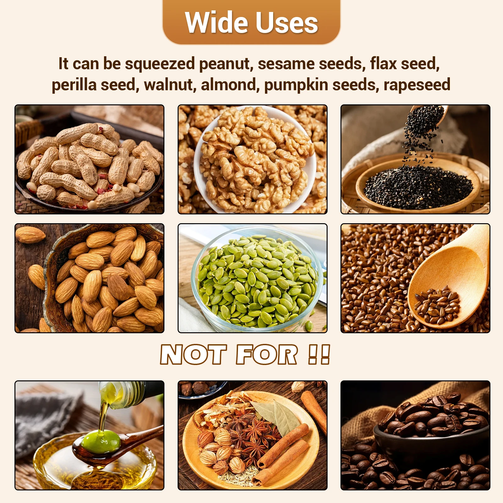 آلة ضغط الزيت بقدرة 900 وات، مستخرج ضغط الزيت الكهربائي البارد والساخن الأوتوماتيكي من الفولاذ المقاوم للصدأ لبذور السمسم والفول السوداني والجوز وبذور اللفت