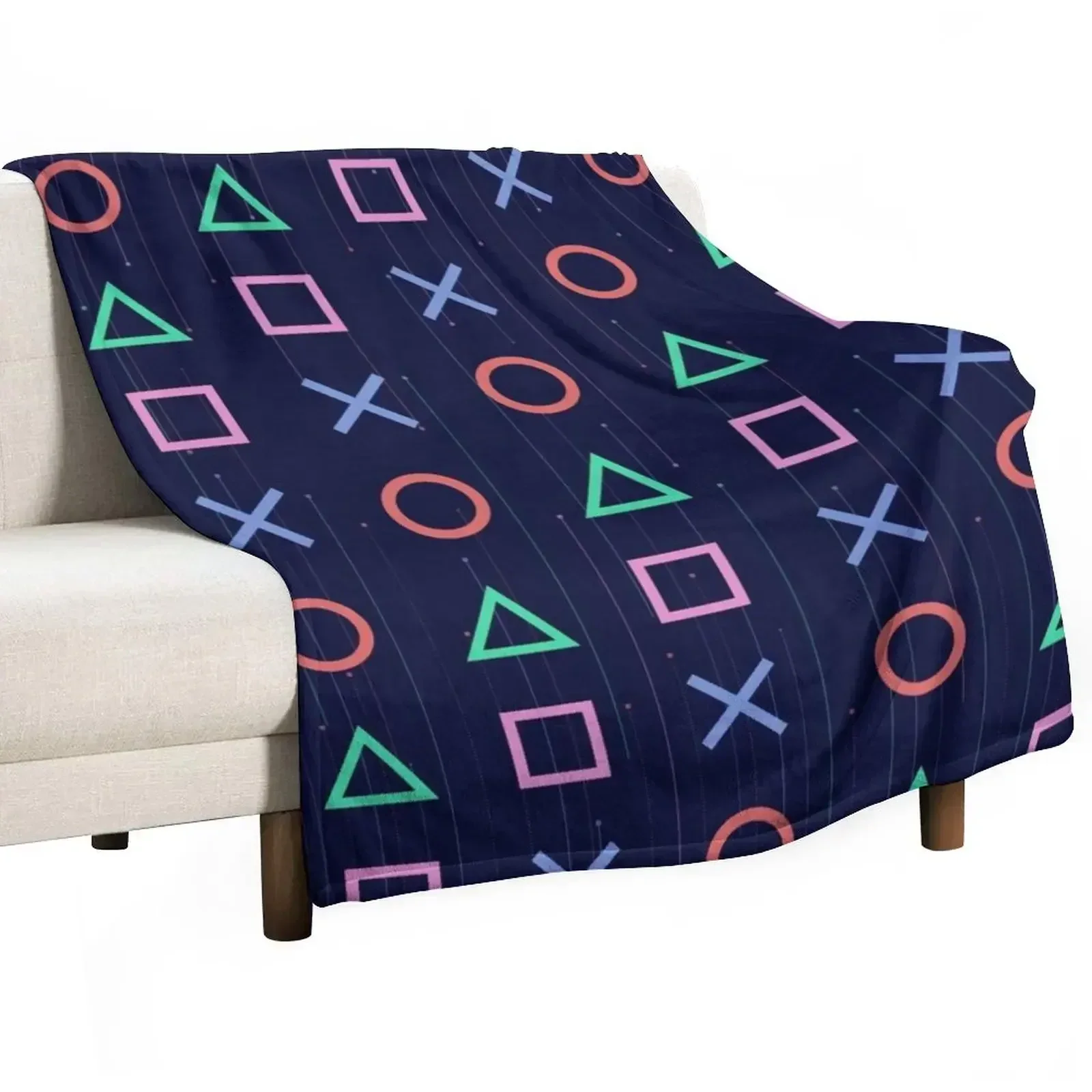 Play Glitch Vaporwave Throw Blanket warm winter Luxury Throw Luxury Blankets