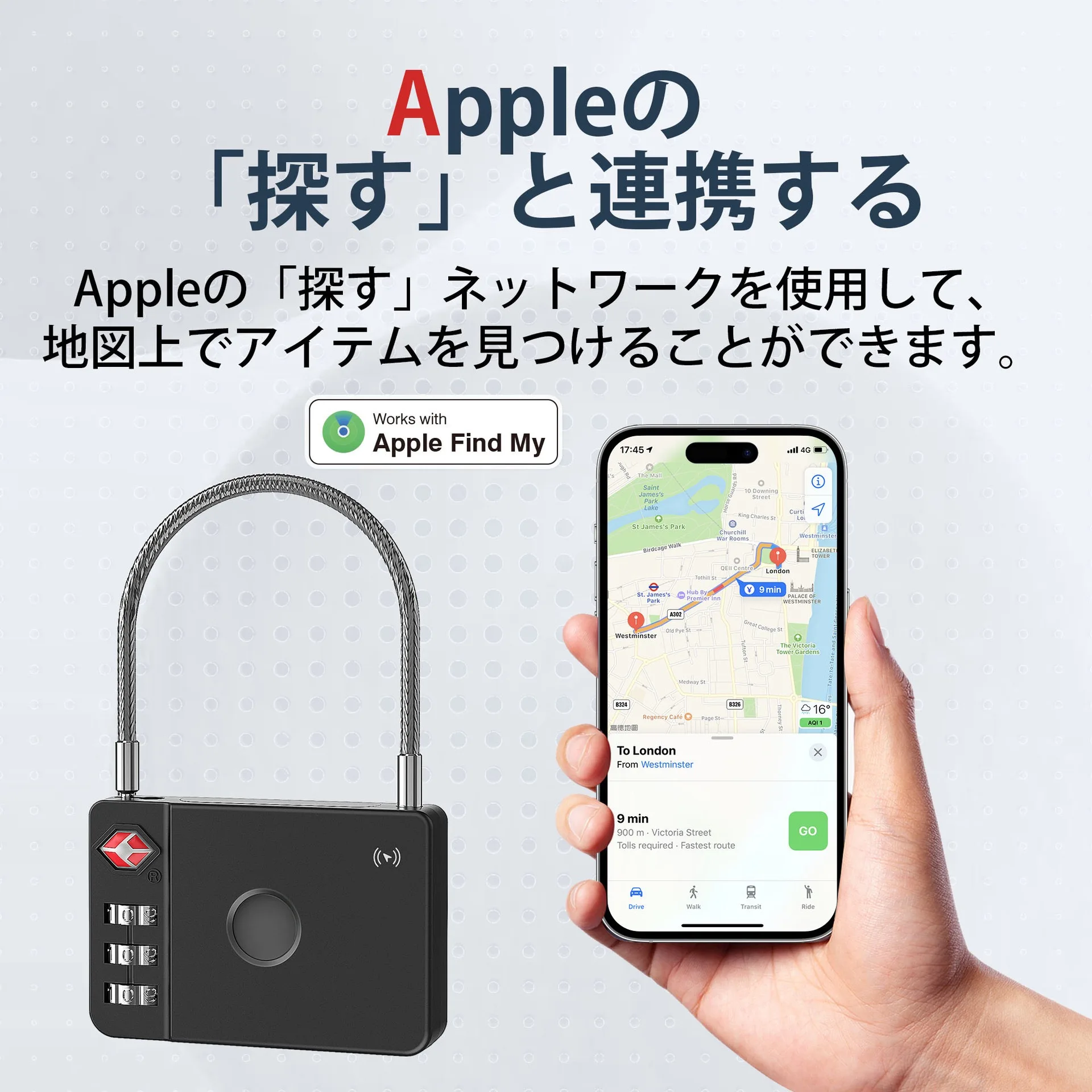 

MiTag Smart Luggage Lock | Findmy Tracker | MFi Cert | TSA Lock