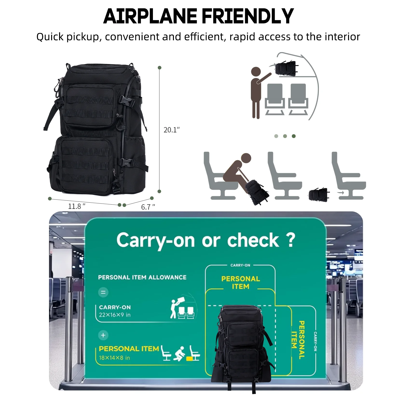 Mochila Timeet para acampar, bolsa de escalada impermeable de gran capacidad de 26l, mochila de viaje ultraligera para hombre, mochila para ordenador portátil para senderismo al aire libre