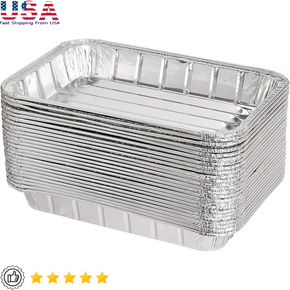 Disposable Aluminum Foil Toaster Oven Pans Mini Broiler Baking Trays BPA Free Single Serving Meal Prep Easy Cleanup