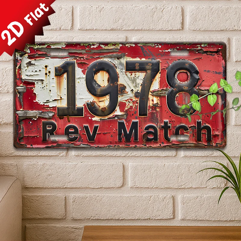 2D Flat - A Vintage Metal Sign, Decorative Plaque And Sign (11.8 Inches * 5.9 Inches), Wall Decor Art, Retro Competition  Sig