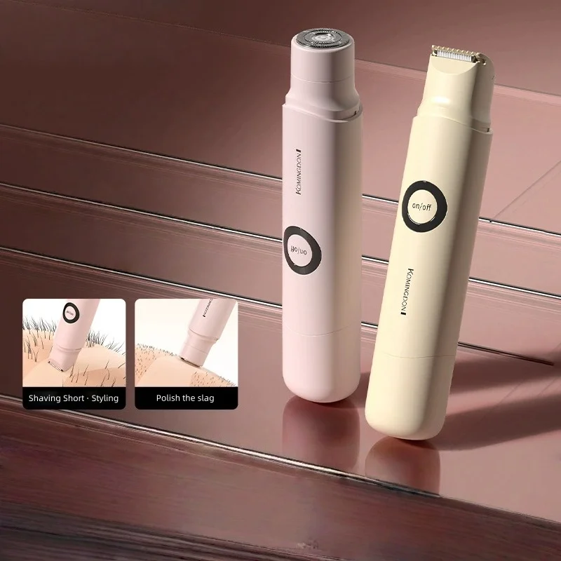 

НОВЫЙ двухголовый триммер KOMINGDON, 7000 об/мин, женская машинка для стрижки волос 2-в-1, триммер для волос подмышками и тела, моющийся для всего тела