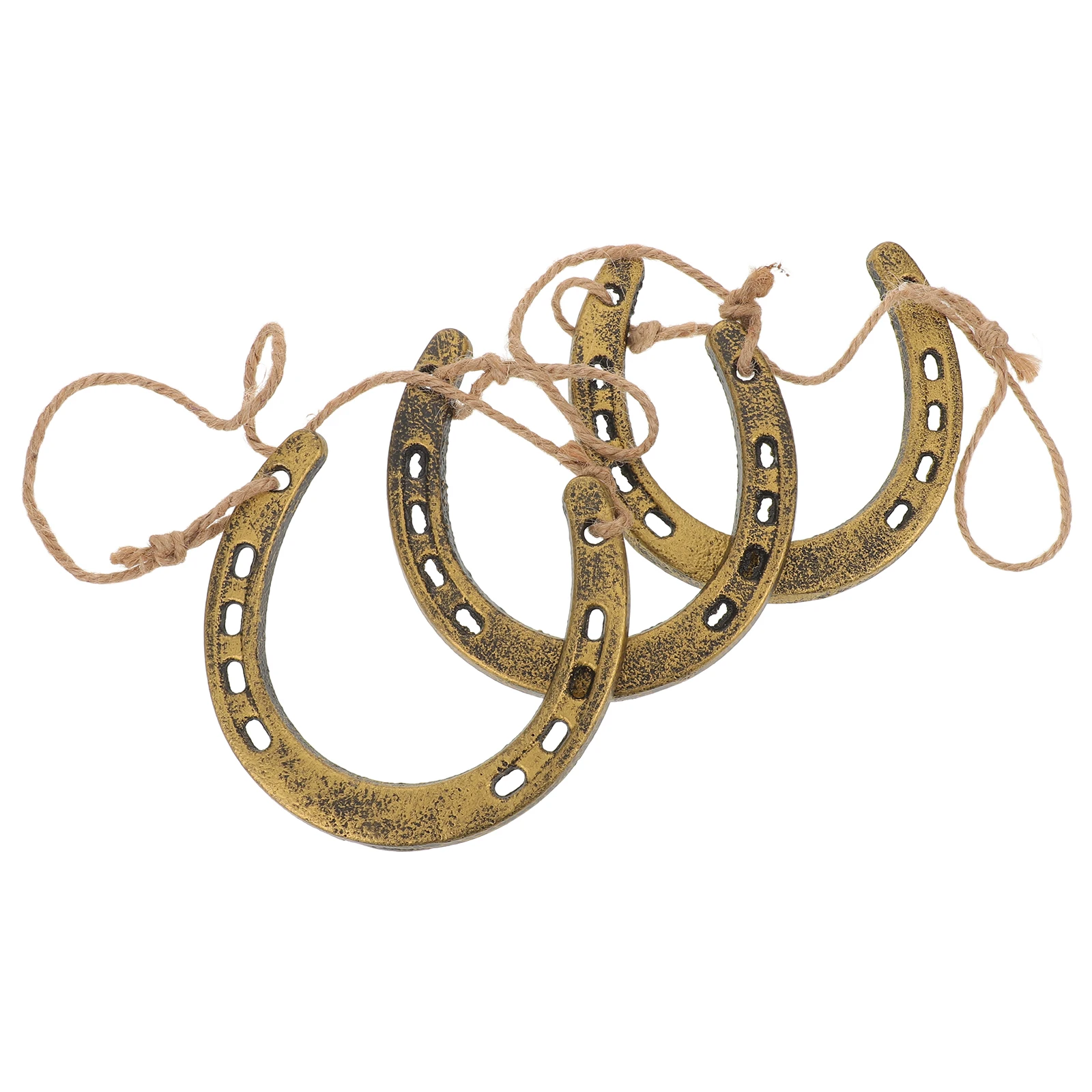 

3 Pcs Cast Iron Horseshoe Hanging Decoration Shoes Wall Farmhouse Horseshoes for Crafts