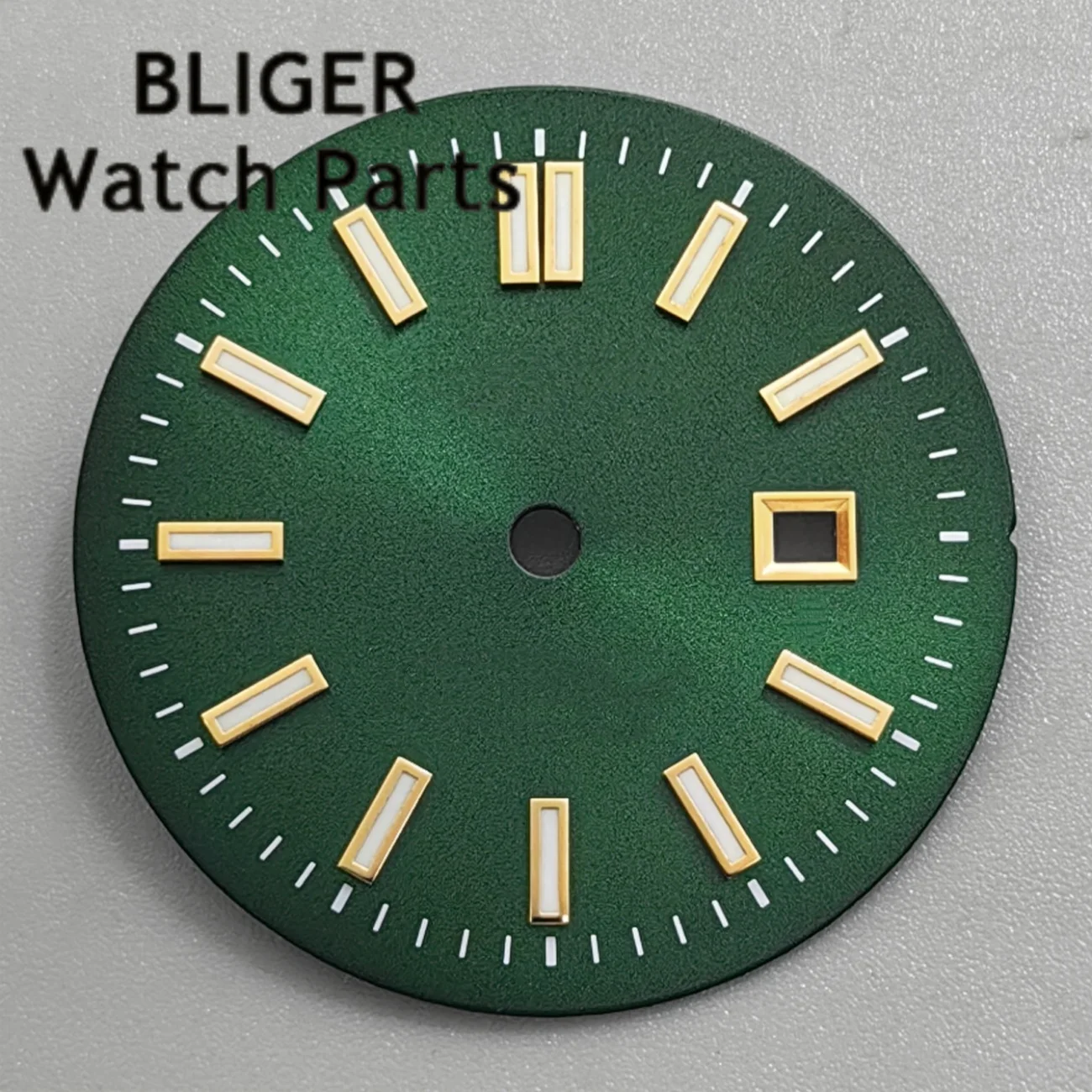 BLIGER 24.5mm Sunburst NH05 Watch Dial With Hand Set Gold Sticks Number Luminous Fit NH05 NH06 Lady's Watch Modified Accessories