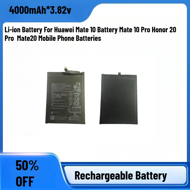 

High-Performance 4000mAh 3.82v Battery for Huawei Mate 10 Battery Mate 10 Pro Honor 20 Pro Mate20 Mobile Phone Batteries